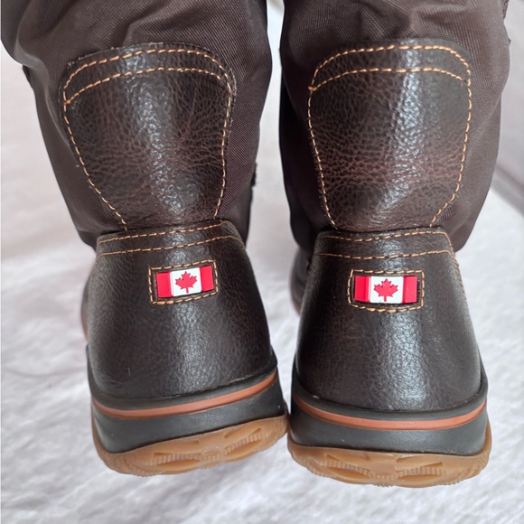 Women’s Pajar Grip Tall Lace Up Water Resistant Lined Snow Boot in Brown Size 9 - Picture 6 of 16